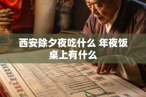 西安除夕夜吃什么 年夜饭桌上有什么