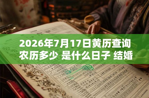 2026年7月17日黄历查询 农历多少 是什么日子 结婚吉时