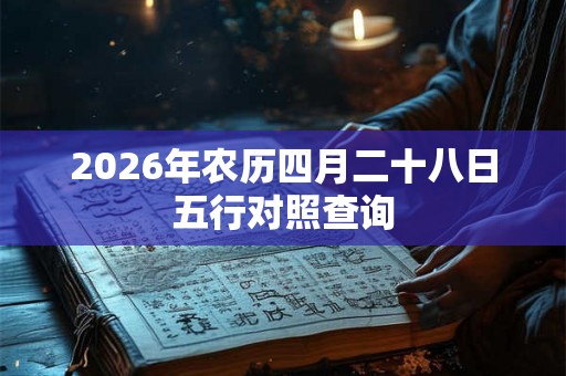 2026年农历四月二十八日五行对照查询