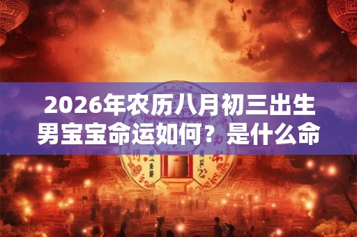 2026年农历八月初三出生男宝宝命运如何？是什么命？