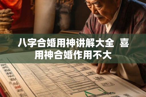 八字合婚用神讲解大全  喜用神合婚作用不大