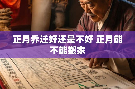 正月乔迁好还是不好 正月能不能搬家 正月乔迁好还是不好 正月能不能搬家