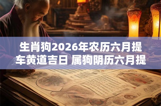 生肖狗2026年农历六月提车黄道吉日 属狗阴历六月提车最佳日子