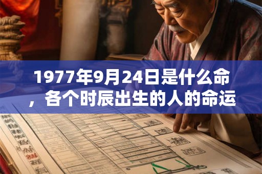 1977年9月24日是什么命,各个时辰出生的人的命运 1977年9月24日是什么命,各个时辰出生的人的命运