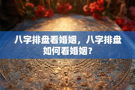 八字排盘看婚姻，八字排盘如何看婚姻？