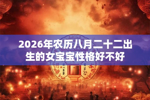 2026年农历八月二十二出生的女宝宝性格好不好