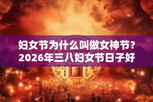 妇女节为什么叫做女神节？2026年三八妇女节日子好不好？
