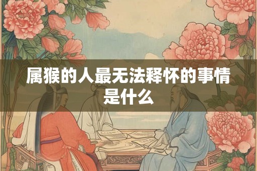 属猴的人最无法释怀的事情是什么