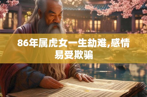 86年属虎女一生劫难,感情易受欺骗