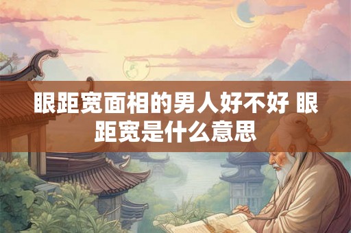 眼距宽面相的男人好不好 眼距宽是什么意思