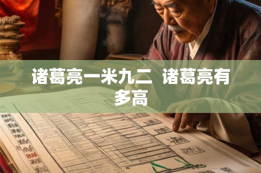 诸葛亮一米九二 诸葛亮有多高 诸葛亮一米九二 诸葛亮有多高