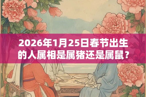 2026年1月25日春节出生的人属相是属猪还是属鼠？