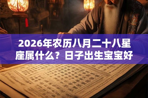 2026年农历八月二十八星座属什么？日子出生宝宝好吗？