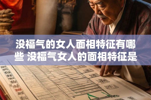 没福气的女人面相特征有哪些 没福气女人的面相特征是什么