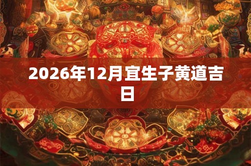 2026年12月宜生子黄道吉日