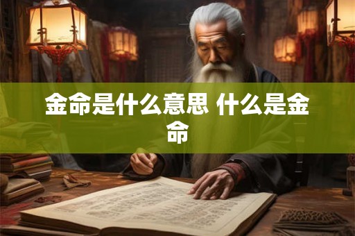 金命是什么意思 什么是金命