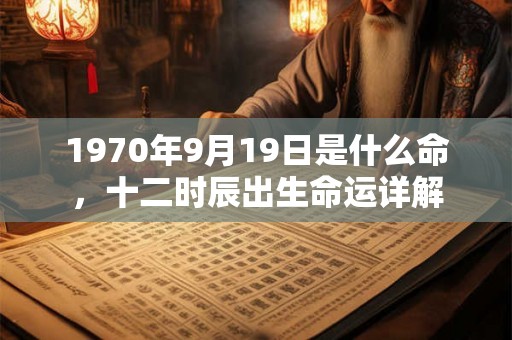 1970年9月19日是什么命，十二时辰出生命运详解