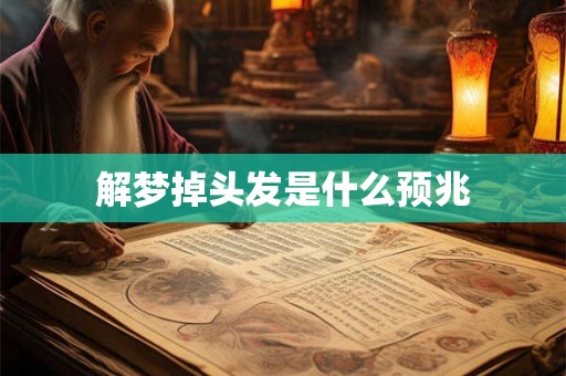 解梦掉头发是什么预兆