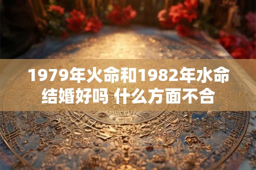 1979年火命和1982年水命结婚好吗 什么方面不合