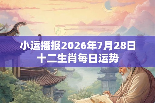 小运播报2026年7月28日十二生肖每日运势