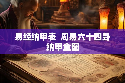 易经纳甲表  周易六十四卦纳甲全图