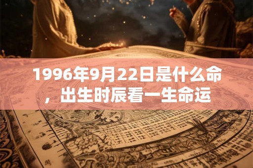 1996年9月22日是什么命，出生时辰看一生命运