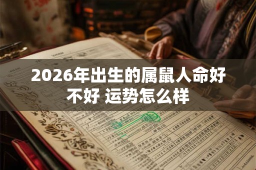 2026年出生的属鼠人命好不好 运势怎么样