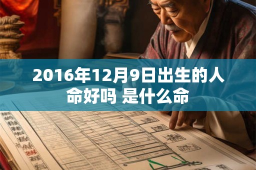 2016年12月9日出生的人命好吗 是什么命