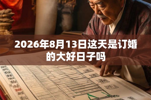 2026年8月13日这天是订婚的大好日子吗