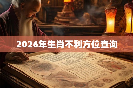 2026年生肖不利方位查询 2026年生肖不利方位查询