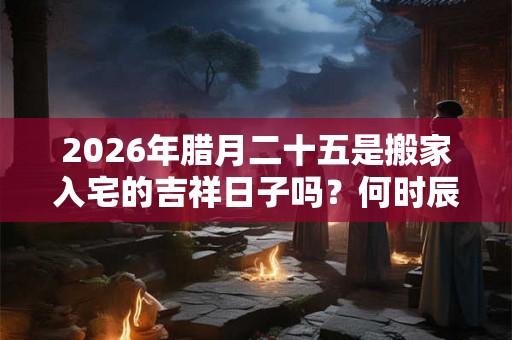 2026年腊月二十五是搬家入宅的吉祥日子吗？何时辰搬家合适？