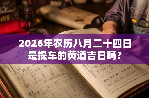 2026年农历八月二十四日是提车的黄道吉日吗？