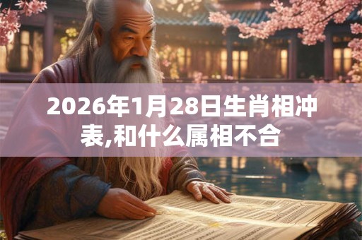 2026年1月28日生肖相冲表,和什么属相不合
