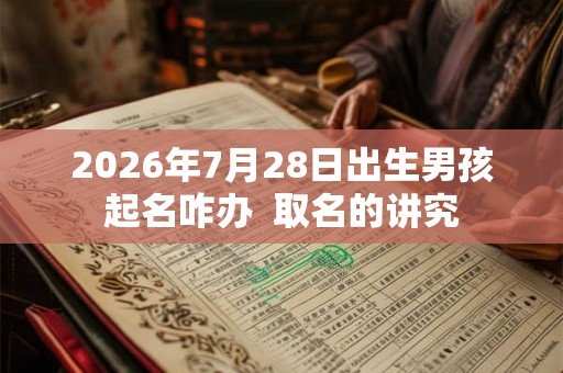 2026年7月28日出生男孩起名咋办 取名的讲究 2026年7月28日出生男孩起名咋办 取名的讲究
