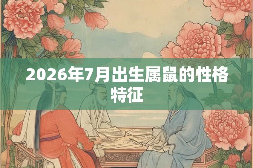 2026年7月出生属鼠的性格特征