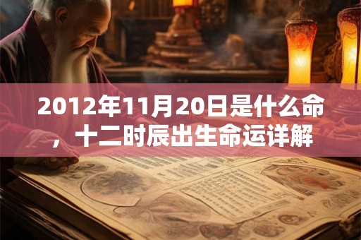 2012年11月20日是什么命,十二时辰出生命运详解 2012年11月20日是什么命,十二时辰出生命运详解