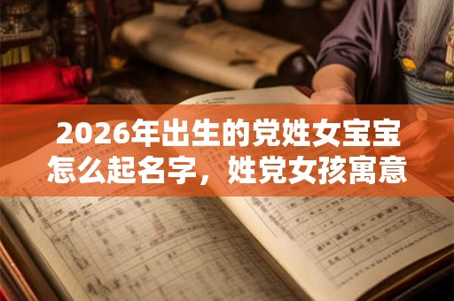 2026年出生的党姓女宝宝怎么起名字，姓党女孩寓意好的名字