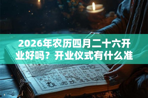 2026年农历四月二十六开业好吗？开业仪式有什么准备工作？