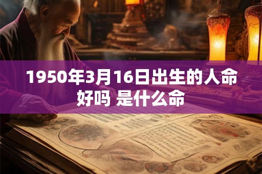 1950年3月16日出生的人命好吗 是什么命
