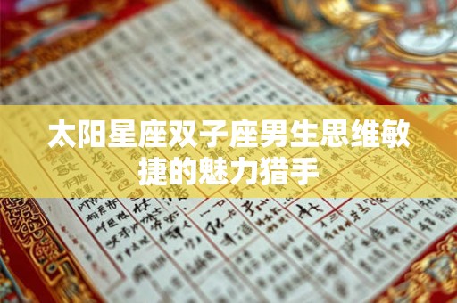 太阳星座双子座男生思维敏捷的魅力猎手