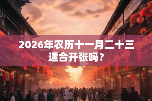 2026年农历十一月二十三适合开张吗？