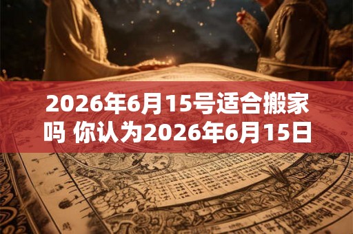 2026年6月15号适合搬家吗 你认为2026年6月15日是否适合搬家