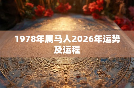 1978年属马人2026年运势及运程