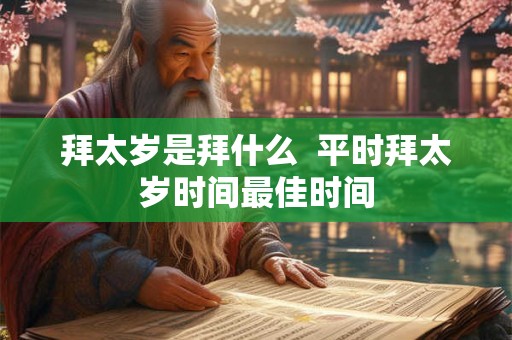 拜太岁是拜什么  平时拜太岁时间最佳时间