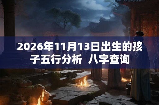 2026年11月13日出生的孩子五行分析  八字查询