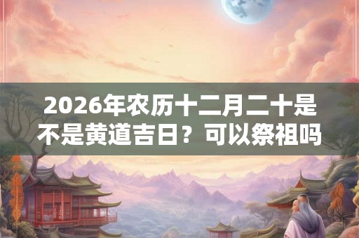 2026年农历十二月二十是不是黄道吉日？可以祭祖吗？