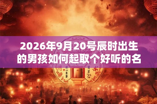 2026年9月20号辰时出生的男孩如何起取个好听的名字和五行属性