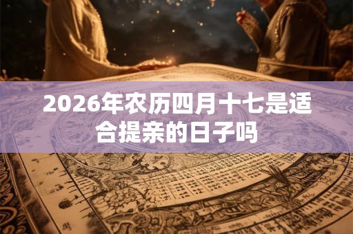 2026年农历四月十七是适合提亲的日子吗 2026年农历四月十七是适合提亲的日子吗