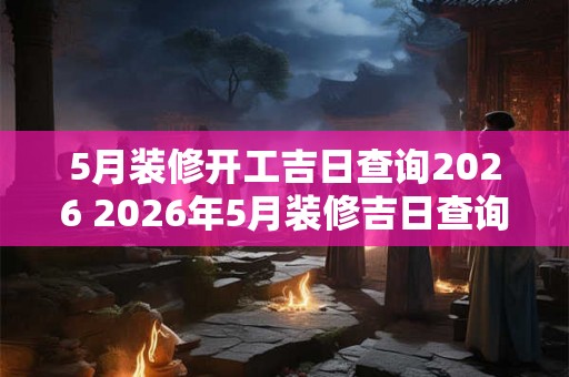 5月装修开工吉日查询2026 2026年5月装修吉日查询