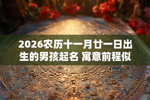2026农历十一月廿一日出生的男孩起名 寓意前程似锦名字